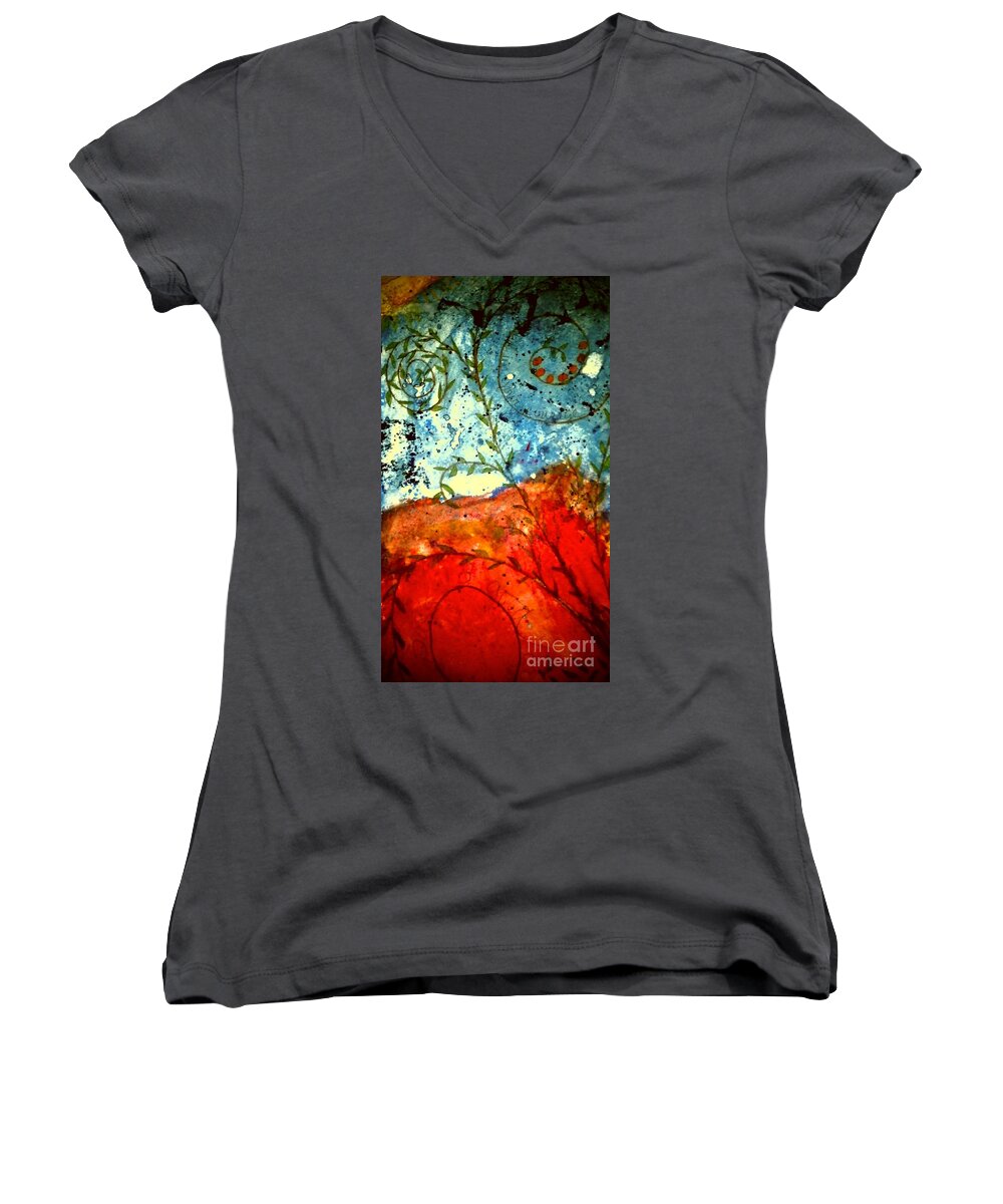 Greeting Cards Women's V-Neck featuring the photograph After the Storm the Dust Settles by Angela L Walker