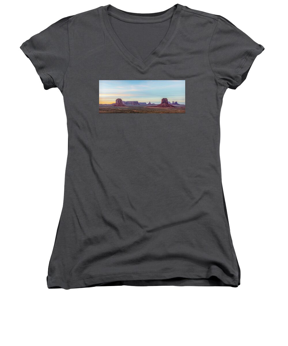 America Women's V-Neck featuring the photograph Ancient Voices by Jon Glaser