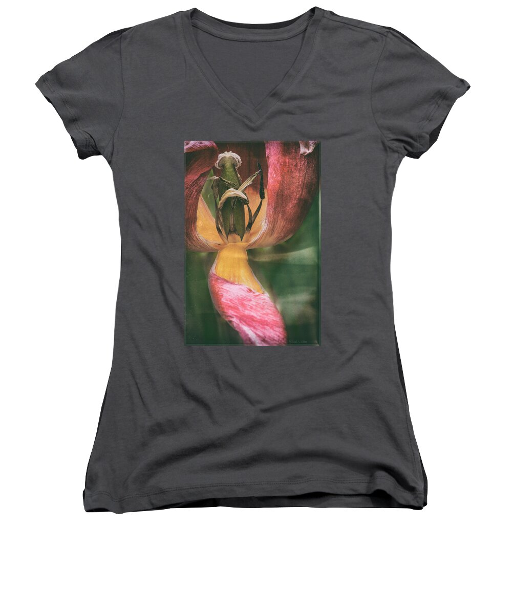 Flower Women's V-Neck featuring the digital art And You Are Who by Paul Vitko