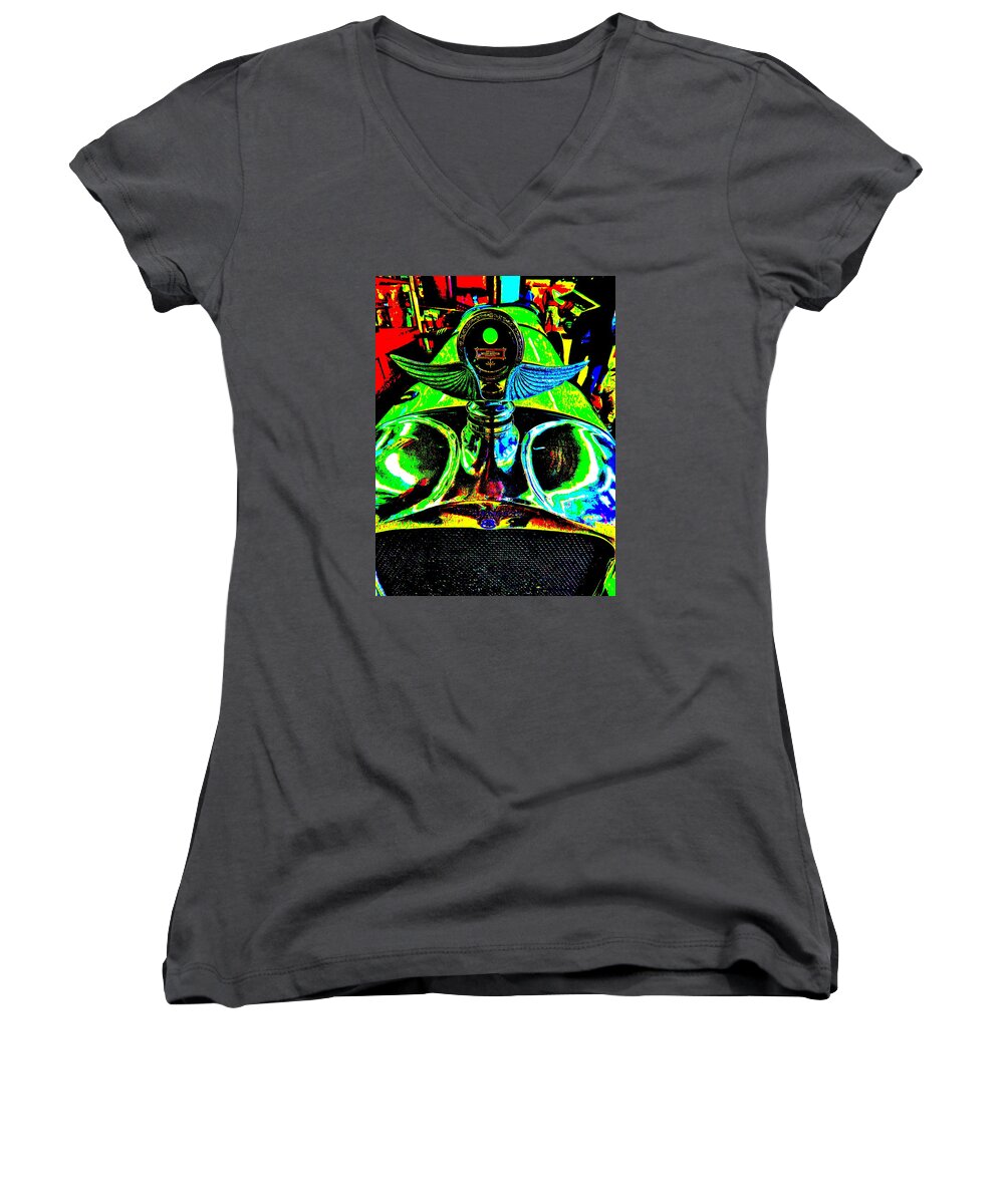Bahre Car Show Women's V-Neck featuring the photograph Bahre Car Show II 36 by George Ramos
