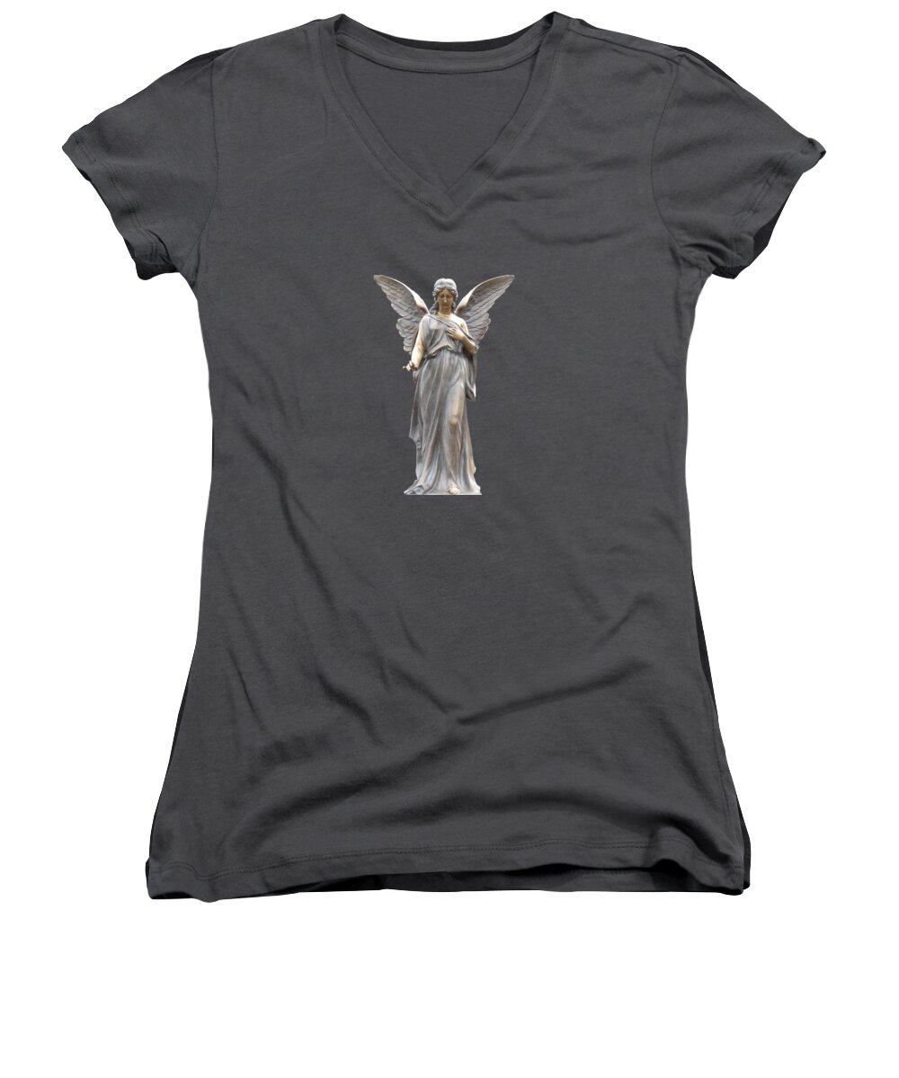 Angel Women's V-Neck featuring the photograph Behold I Send an Angel Before Thee I I by David Dehner