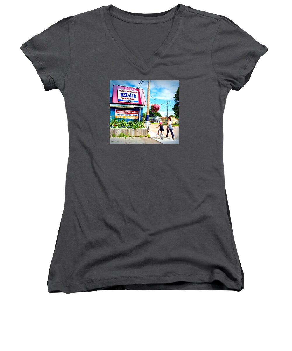 Bel Air Women's V-Neck featuring the photograph Bel Air by Pat Davidson