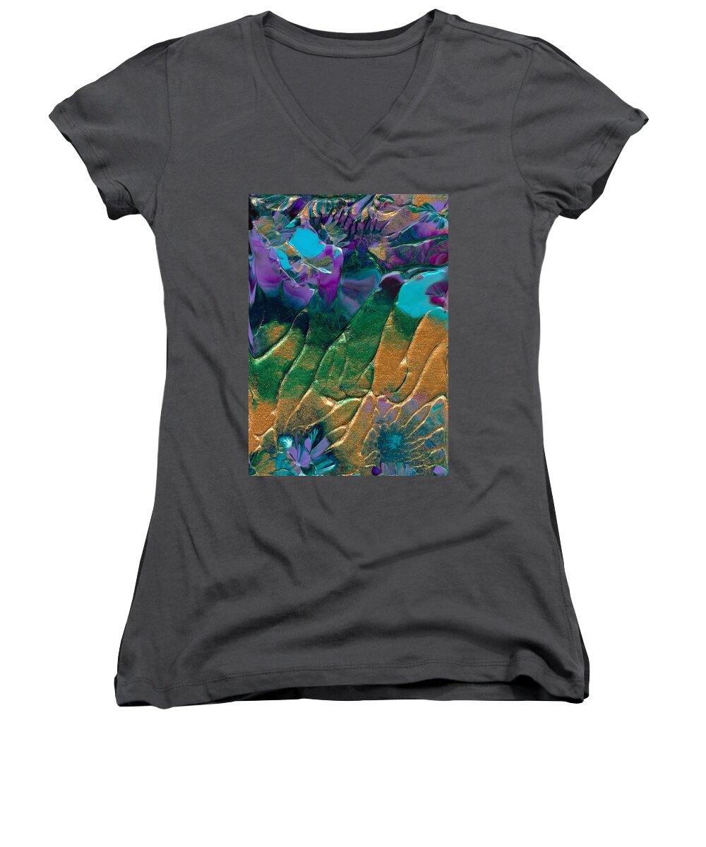 Dreams Women's V-Neck featuring the painting Beyond Dreams by Nan Bilden