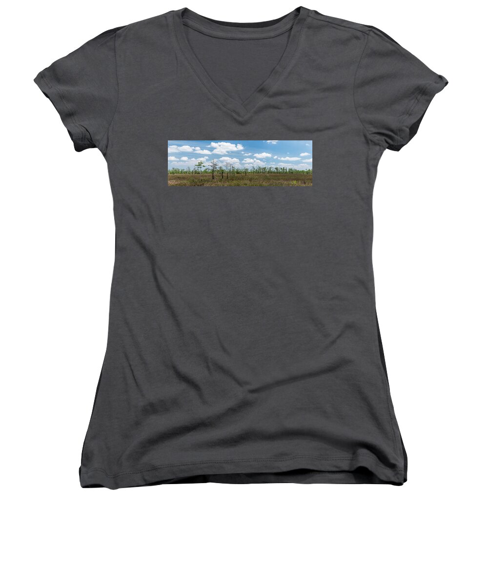 Everglades Women's V-Neck featuring the photograph Big Cypress Marshes by Jon Glaser
