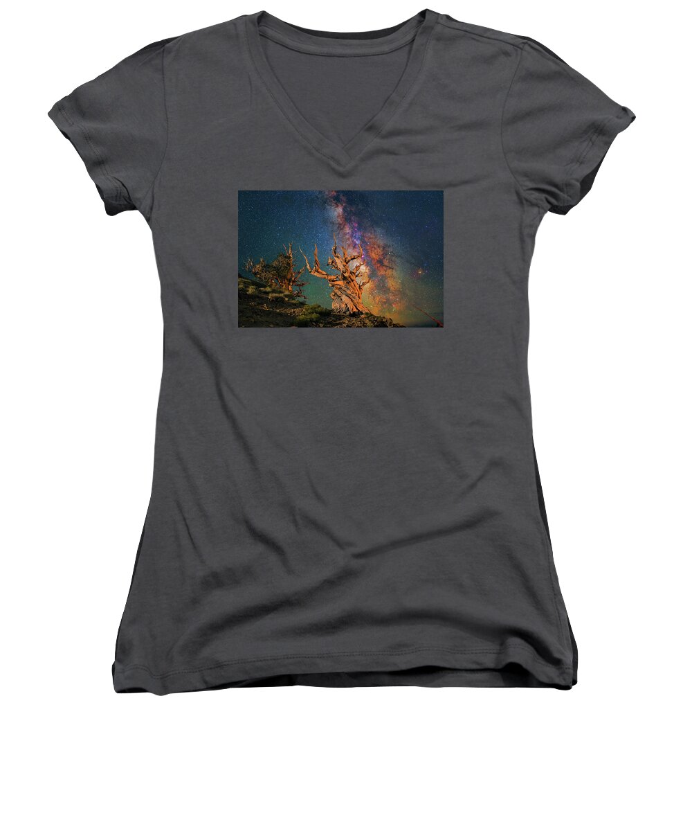 Astronomy Women's V-Neck featuring the photograph Branching Out by Ralf Rohner