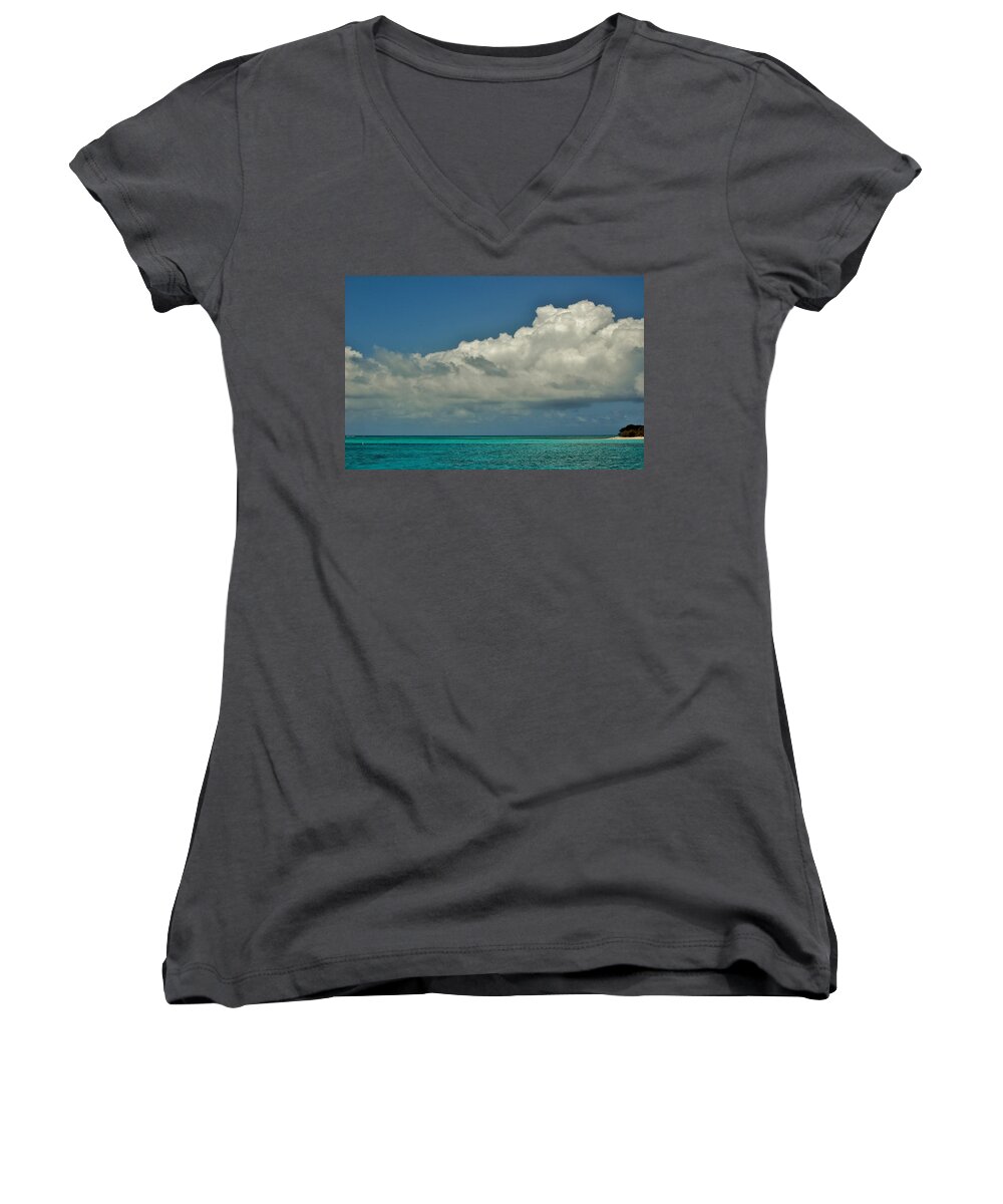 Buck Island Reef National Monument Women's V-Neck featuring the photograph Heaven and Earth by Christopher James