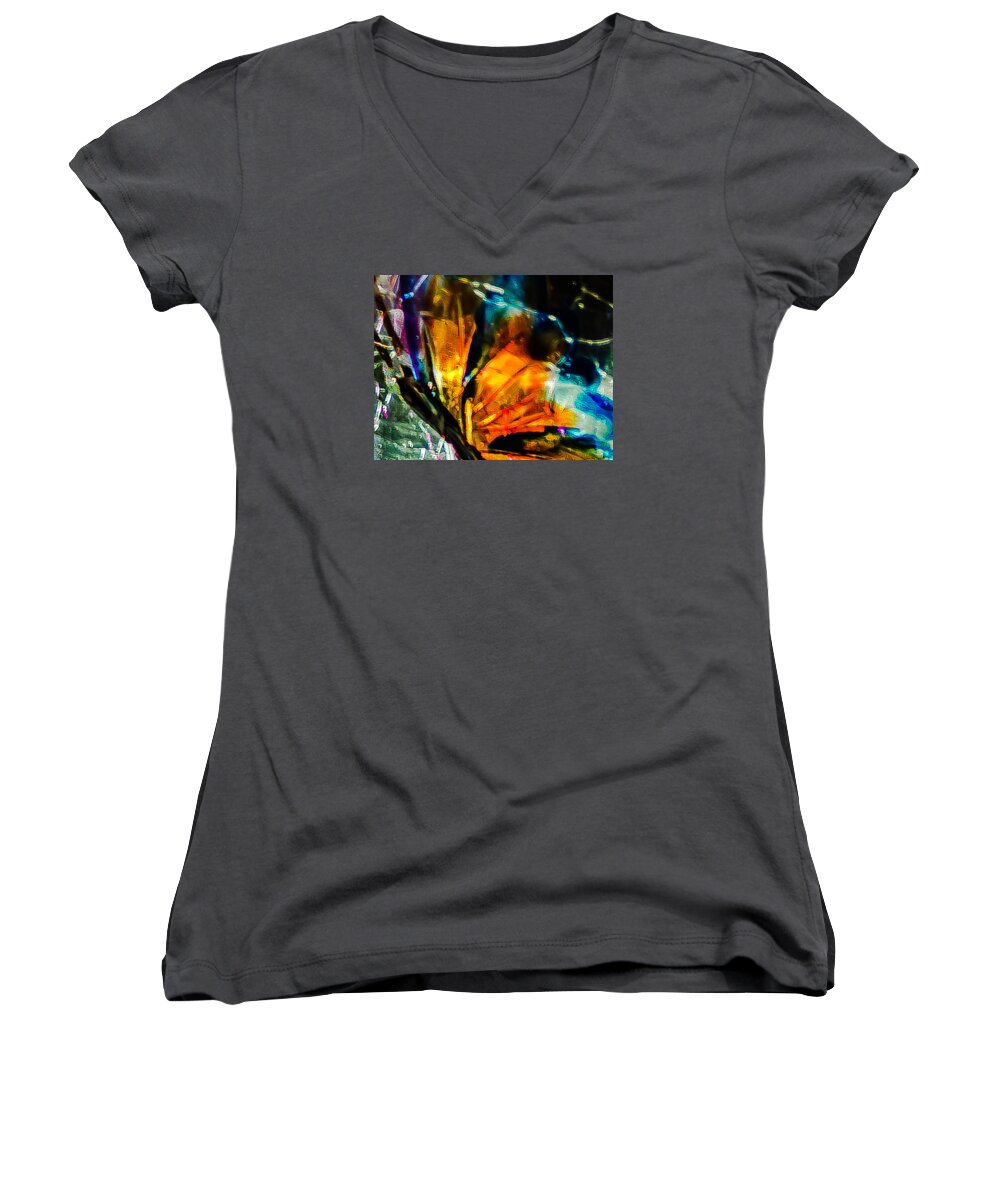 Abstract Women's V-Neck featuring the photograph Butterfly Wings by Robert McKay Jones