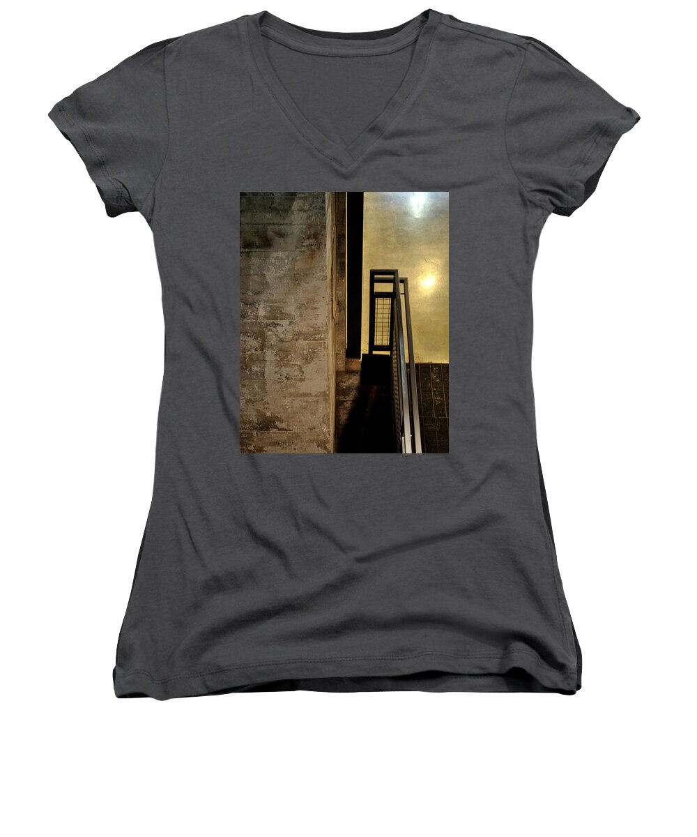 Abstract Women's V-Neck featuring the photograph Carlton 11 by Tim Nyberg