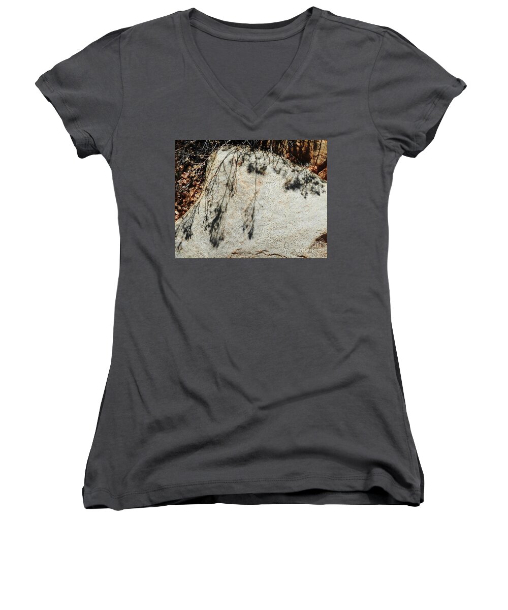 Shade Women's V-Neck featuring the photograph Casting shade by Barbara Leigh Art