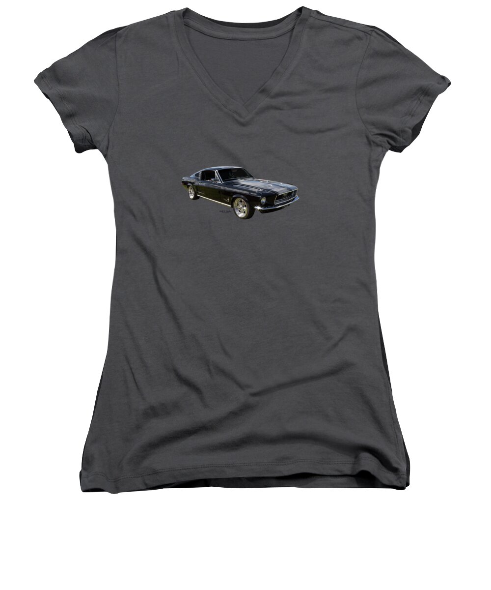 Car Women's V-Neck featuring the photograph Classic Fastback by Keith Hawley