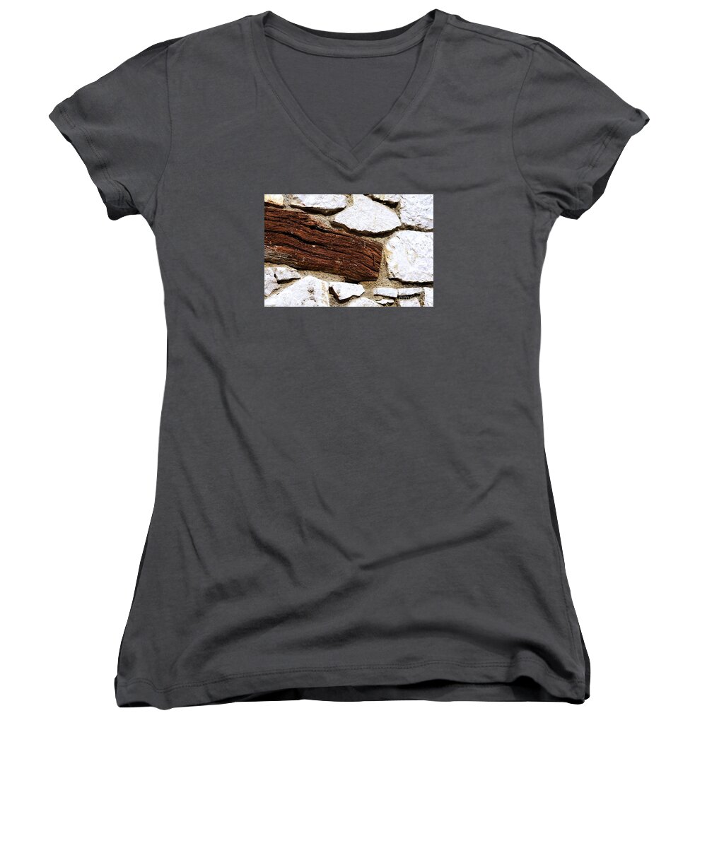 Constriction Women's V-Neck featuring the digital art Constriction by Leo Symon