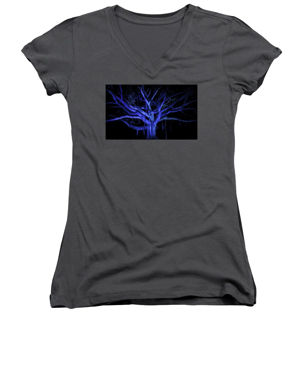 Coral Tree Women's V-Neck featuring the photograph Coral Tree by Jason Moynihan