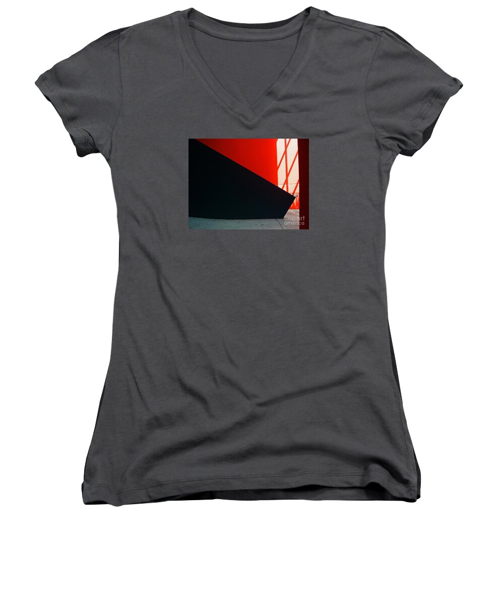 Architecture Women's V-Neck featuring the photograph Demon Up by George D Gordon III