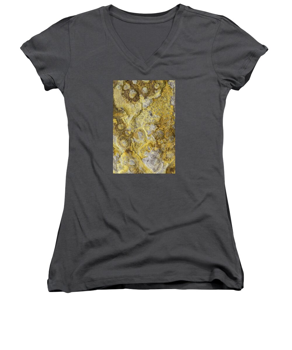 Macro Women's V-Neck featuring the photograph Earth Portrait 013 by David Waldrop