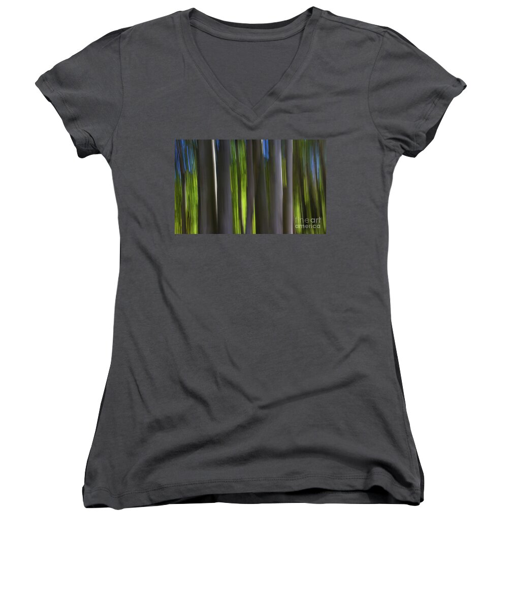 Trees Women's V-Neck featuring the photograph Electric Light by Brandon Bonafede