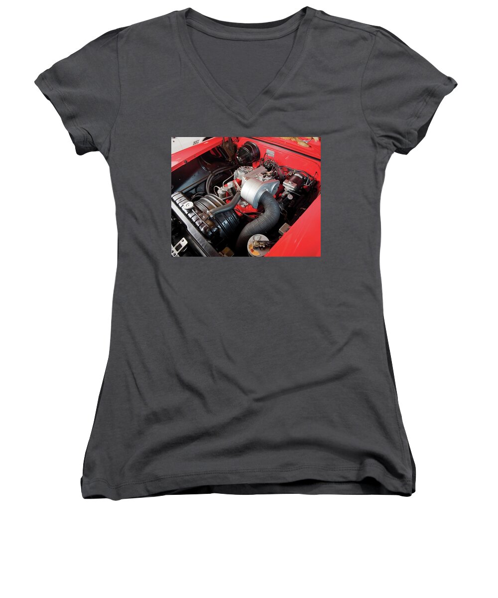 Engine Women's V-Neck featuring the digital art Engine by Maye Loeser