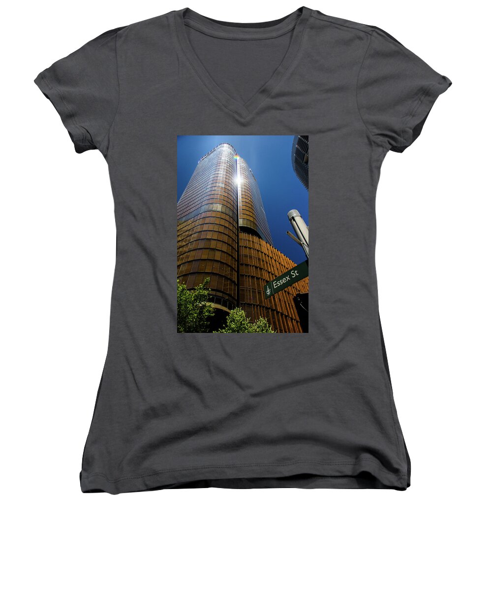 Australia Women's V-Neck featuring the photograph Essex Street by Kenny Thomas