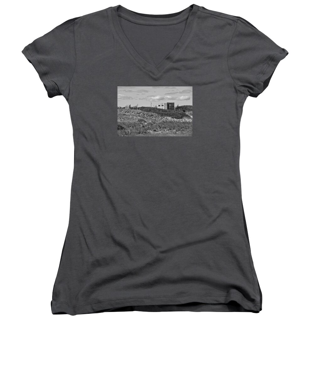 Cape Cod Women's V-Neck featuring the photograph Euphoria Dune Shack by Marisa Geraghty Photography