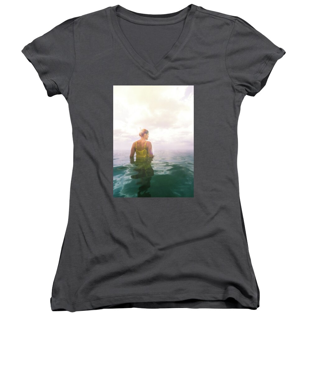 Eutierria Women's V-Neck featuring the photograph Eutierria by Nicklas Gustafsson