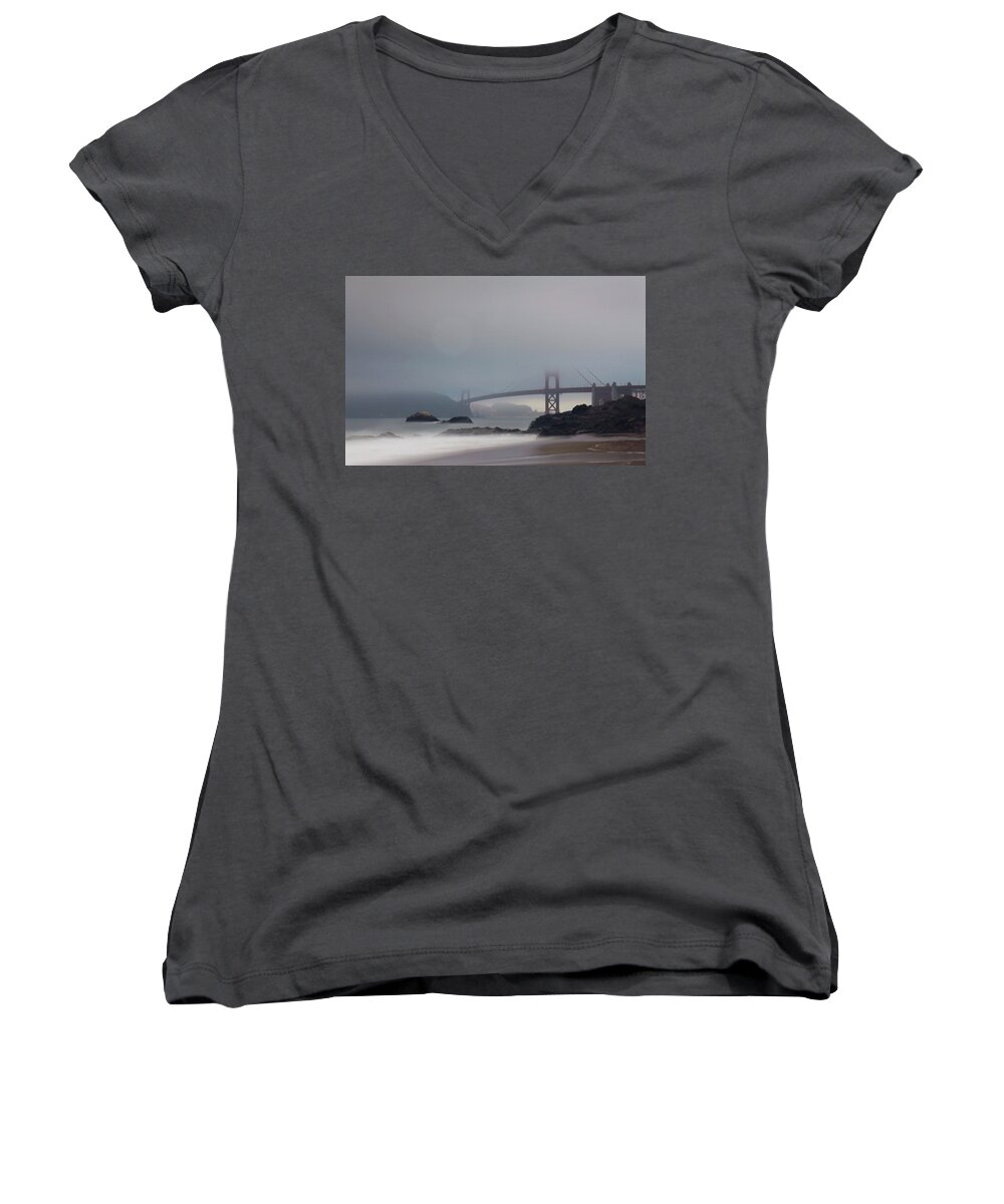 San Francisco Women's V-Neck featuring the photograph Even If You Don't Love Me Anymore by Laurie Search