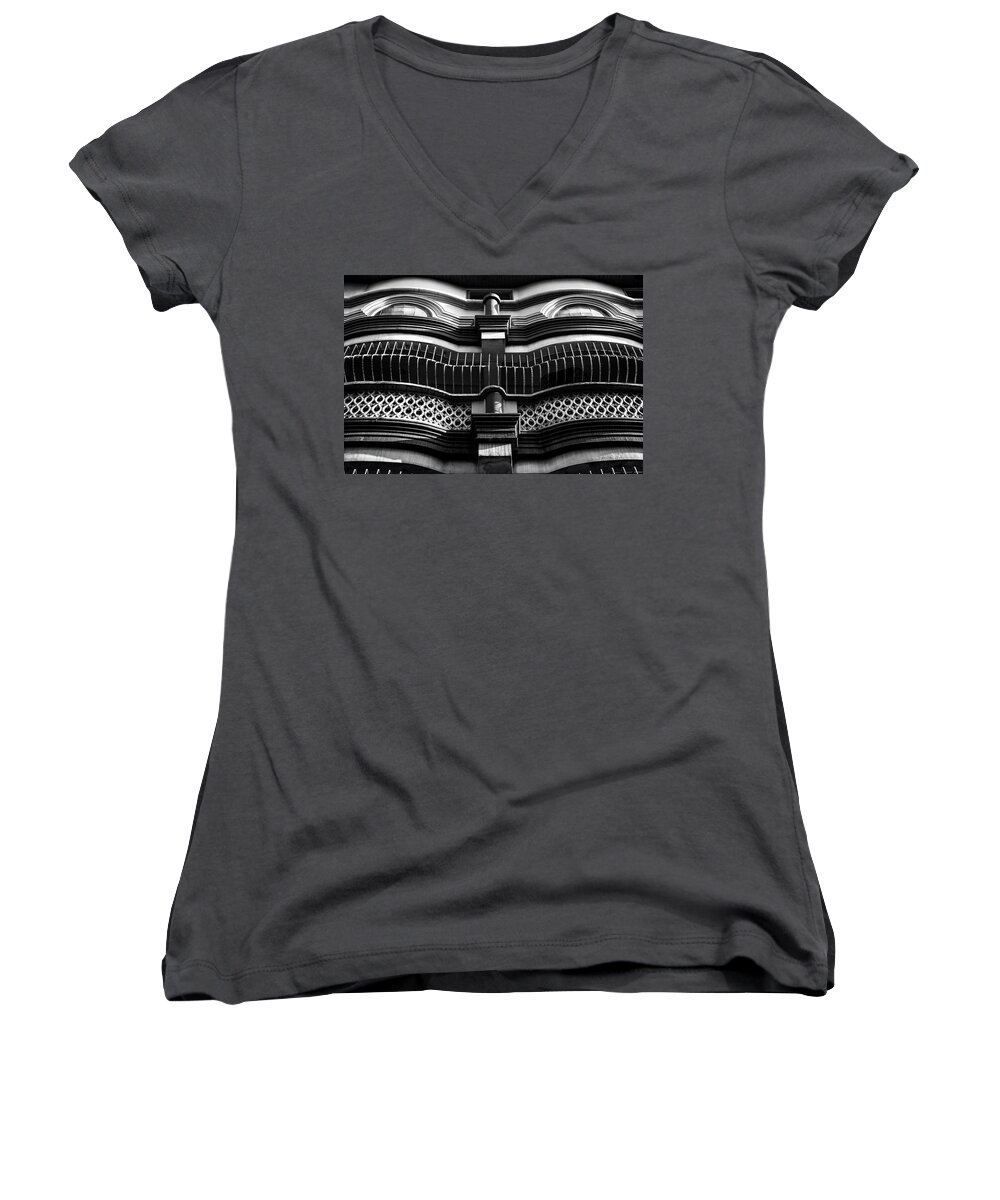 Banana Women's V-Neck featuring the photograph Facade by Michael Arend