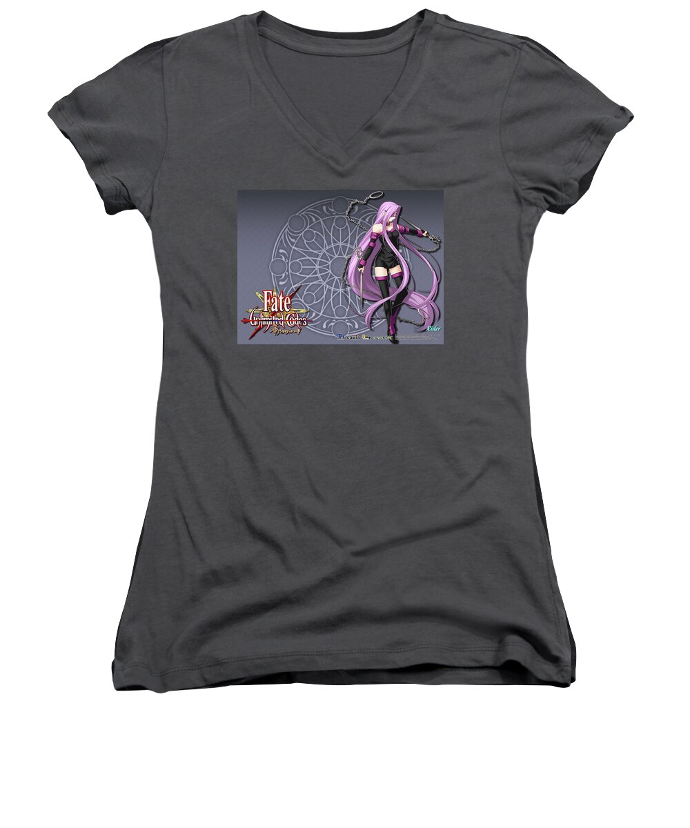 Fate/unlimited Codes Women's V-Neck featuring the digital art Fate/unlimited codes by Maye Loeser