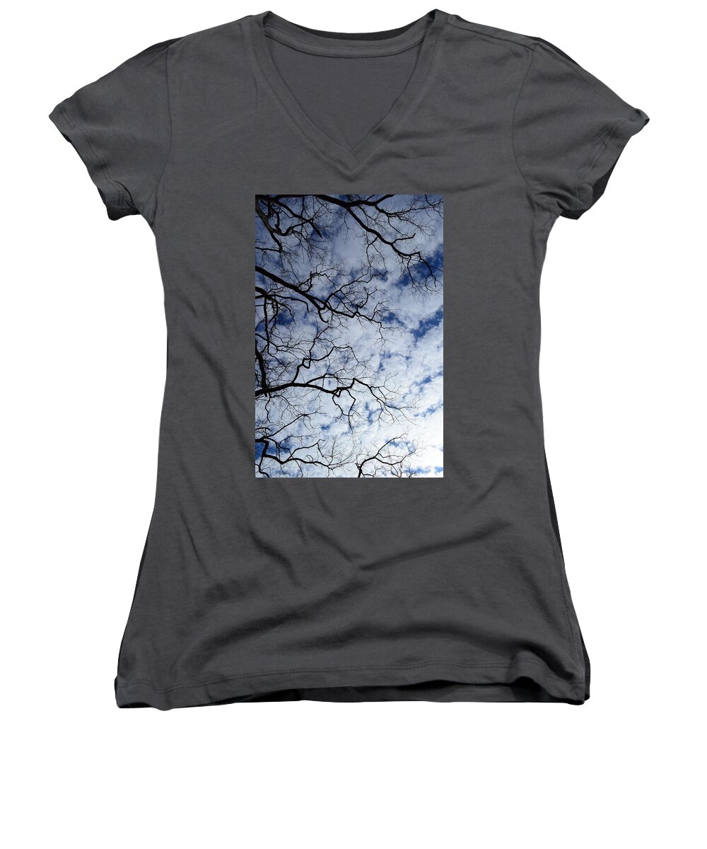 Sky Women's V-Neck featuring the photograph Fingers in the sky by Stacie Siemsen