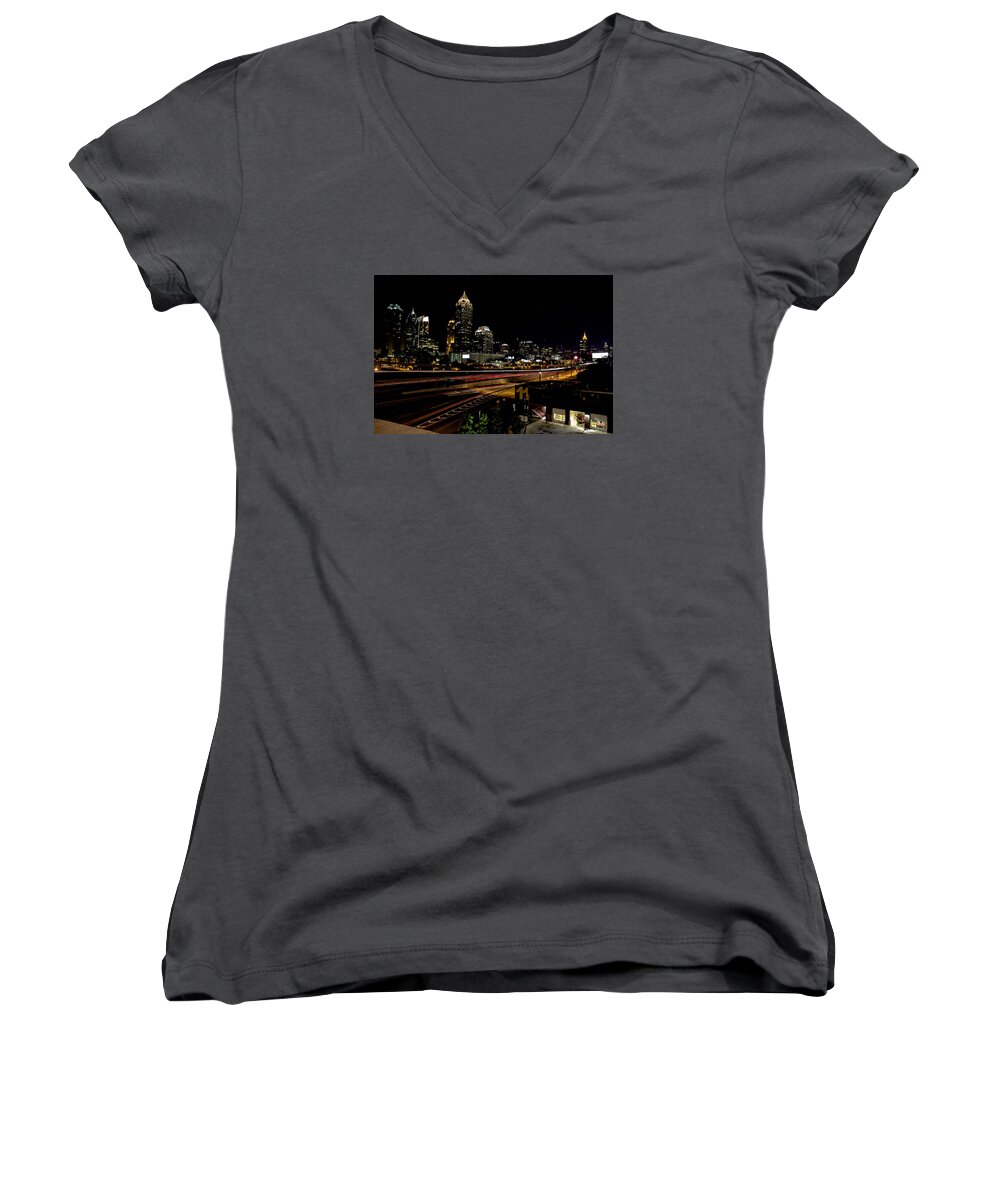 Fire Truck Women's V-Neck featuring the photograph Fire Station by Mike Dunn