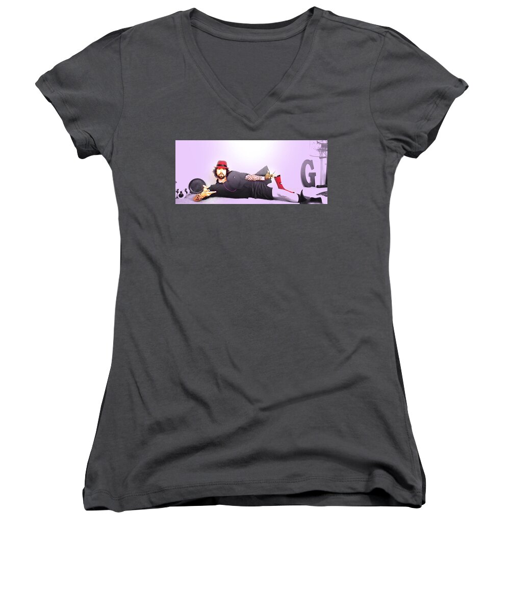  Women's V-Neck featuring the photograph Fruitcake By The Ocean by John Gholson