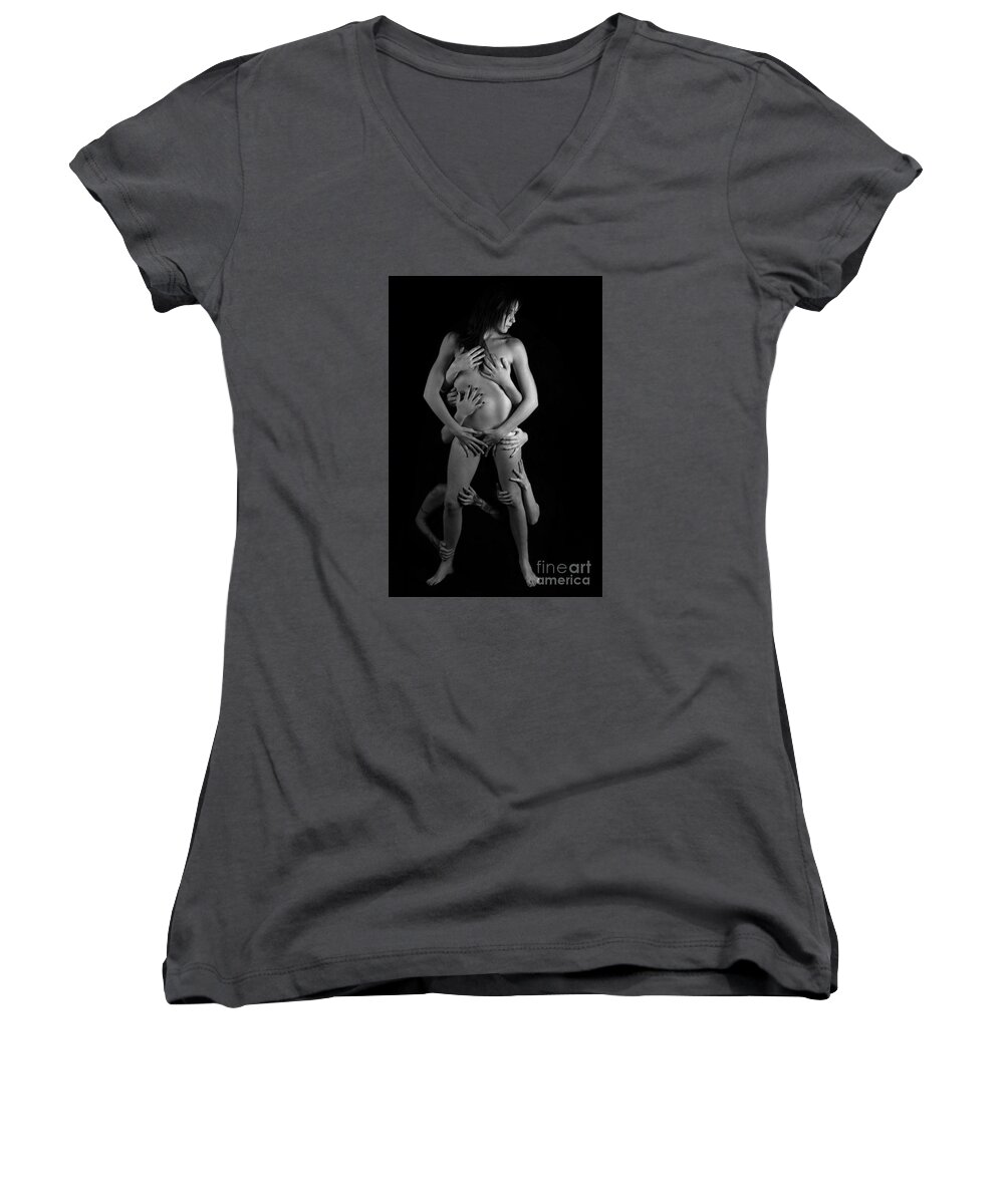 Artistic Photographs Women's V-Neck featuring the photograph Full of Life by Robert WK Clark