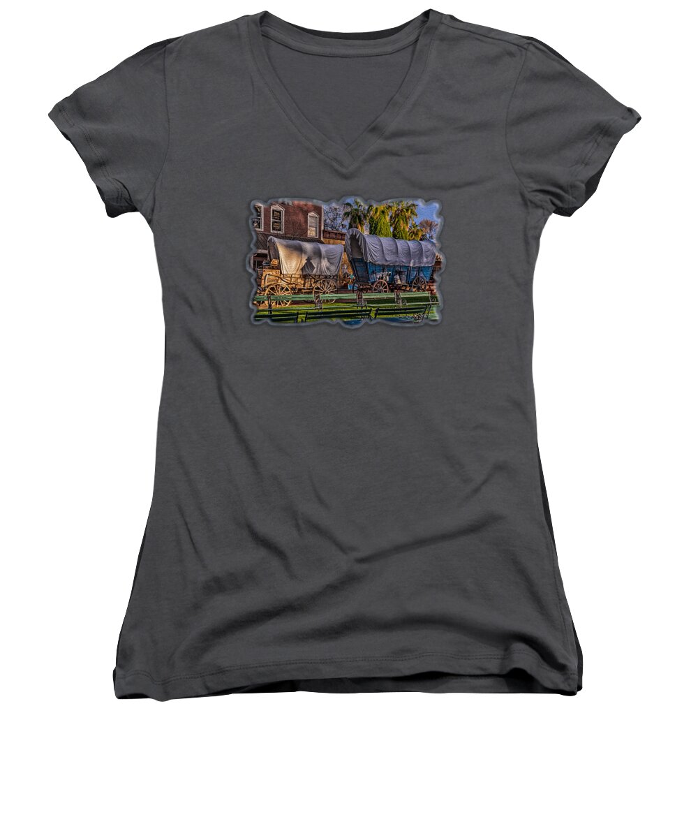 Arizona Women's V-Neck featuring the photograph Ghost of Old West No.1 by Mark Myhaver