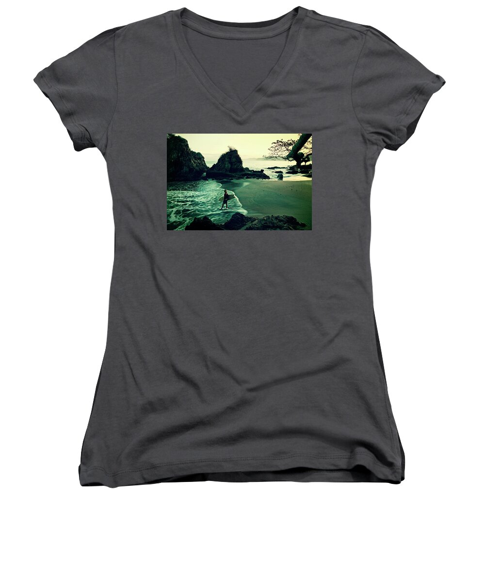 Surfing Women's V-Neck featuring the photograph Go Your Own Way by Nik West