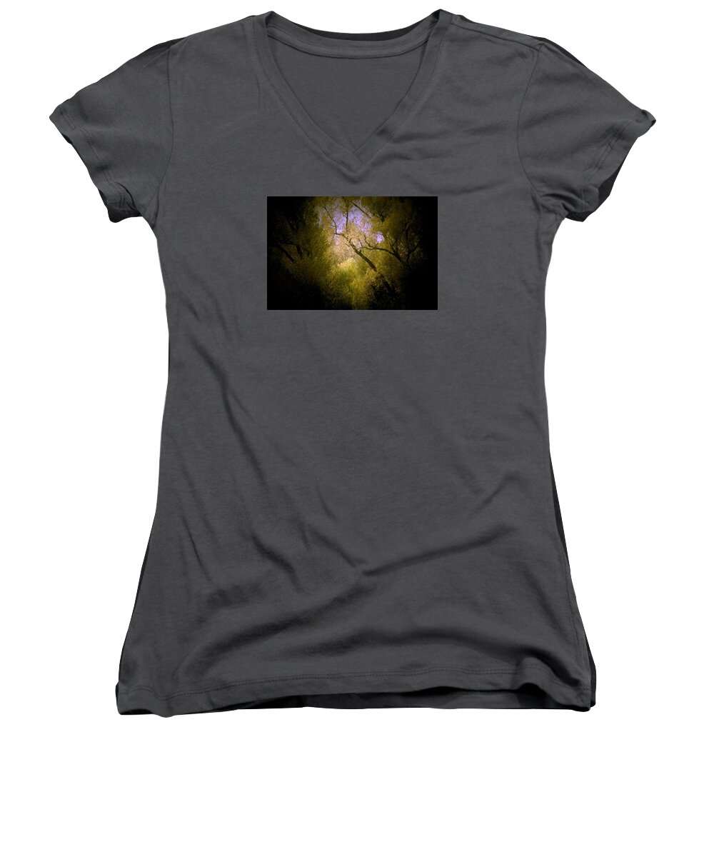God Answers Women's V-Neck featuring the photograph God Answers by The Art Of Marilyn Ridoutt-Greene