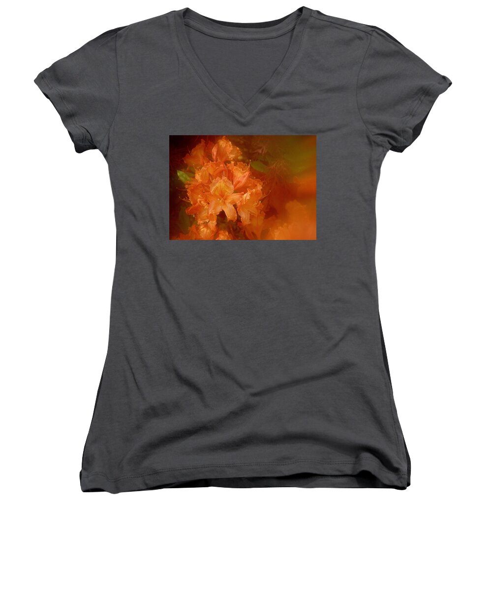 Flower Women's V-Neck featuring the photograph Gold by Richard Cummings