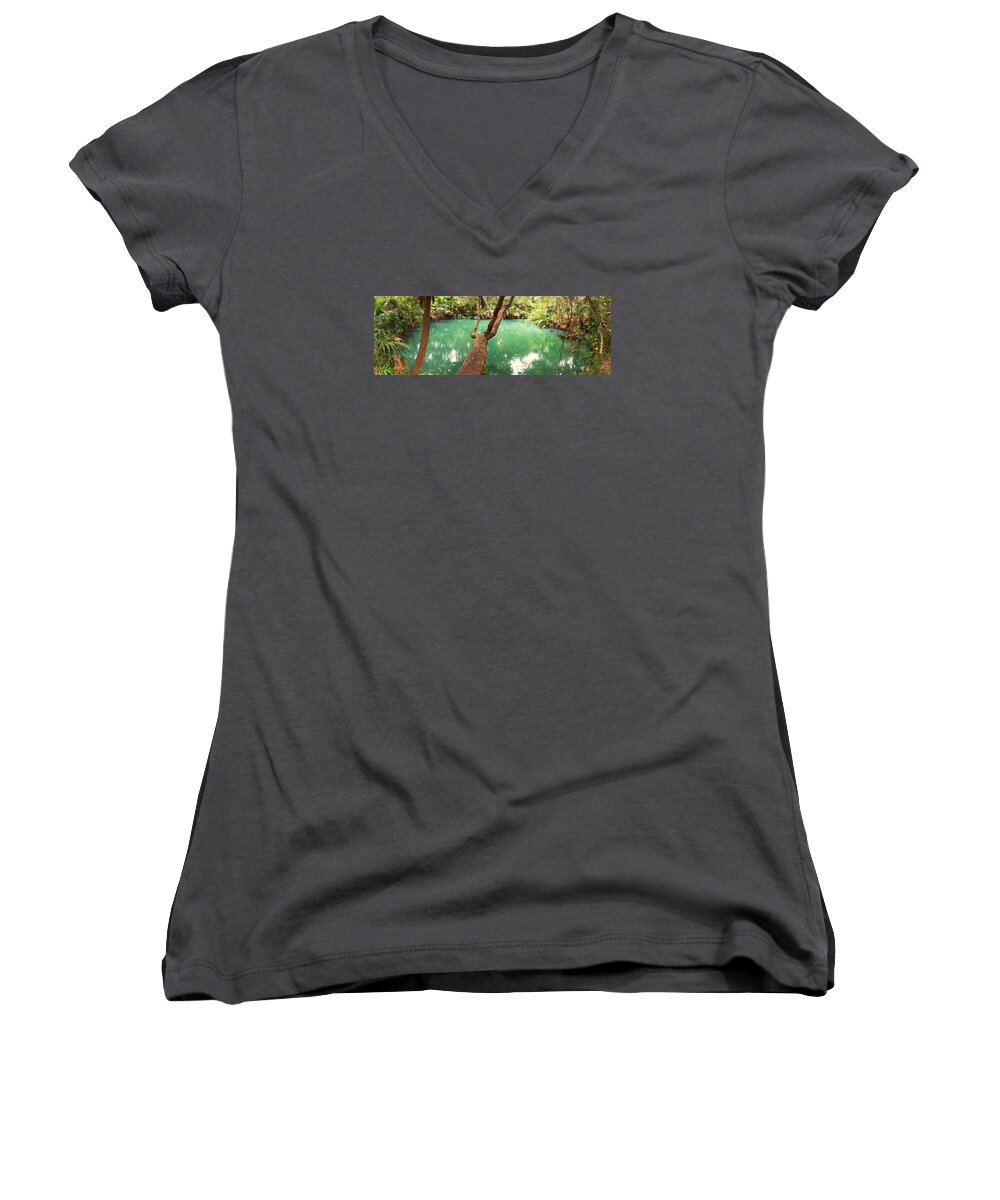 Green Springs Women's V-Neck featuring the photograph Green Springs Florida by Stefan Mazzola