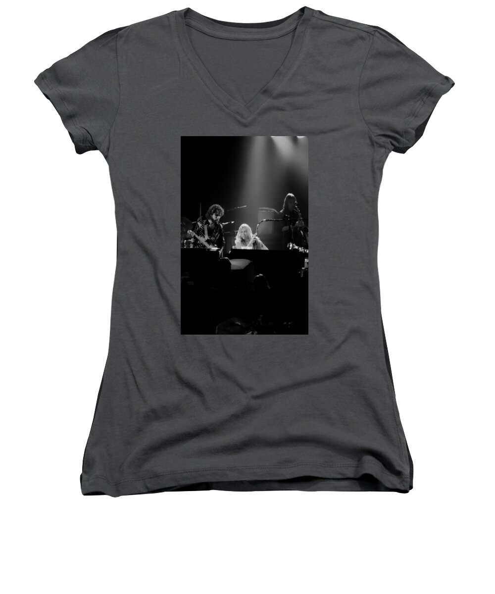 Greg Allman Women's V-Neck featuring the photograph Greg Allman by Kevin Cable