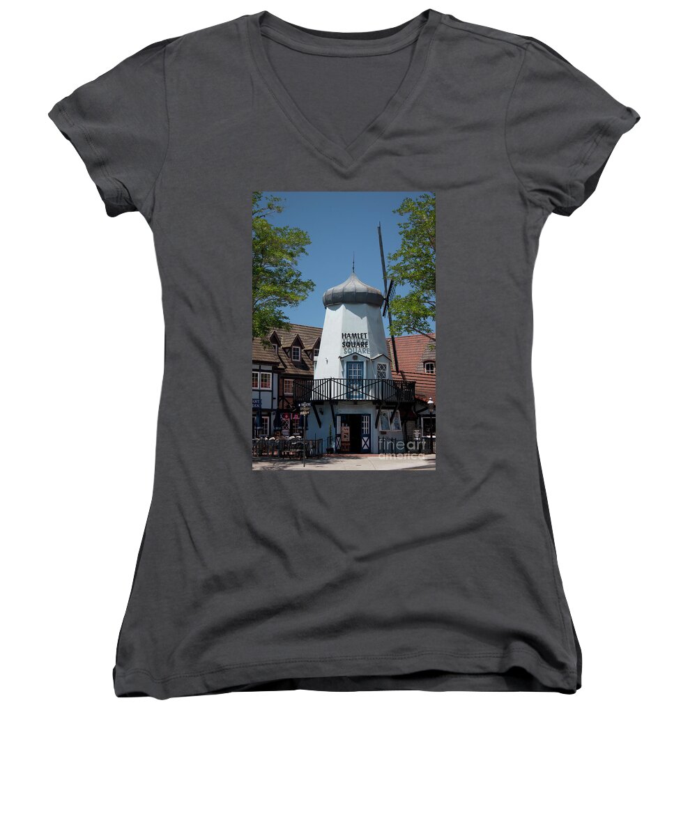 Hamlet Square Women's V-Neck featuring the photograph Hamlet Square by Ivete Basso Photography