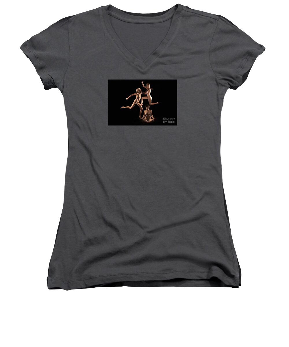 Artistic Photographs Women's V-Neck featuring the photograph Heightened consciousness by Robert WK Clark