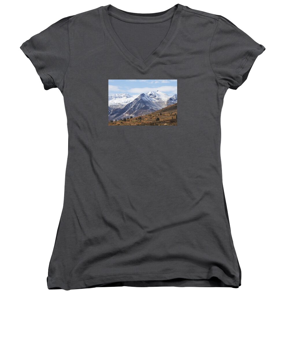 British Columbia Women's V-Neck featuring the photograph High Country in Fall by Michele Cornelius
