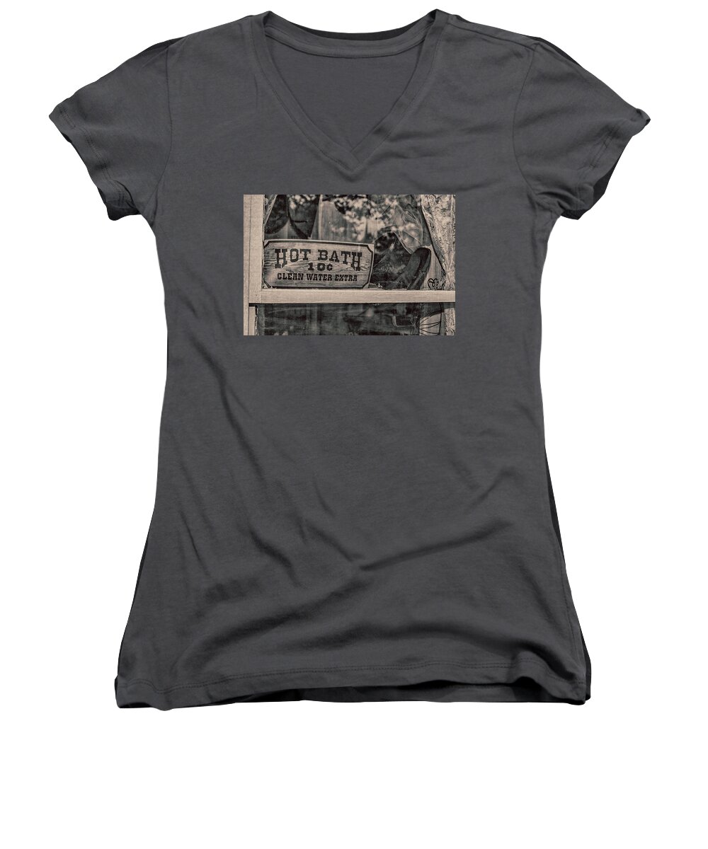 Western Women's V-Neck featuring the photograph Hot Bath by Pamela Williams
