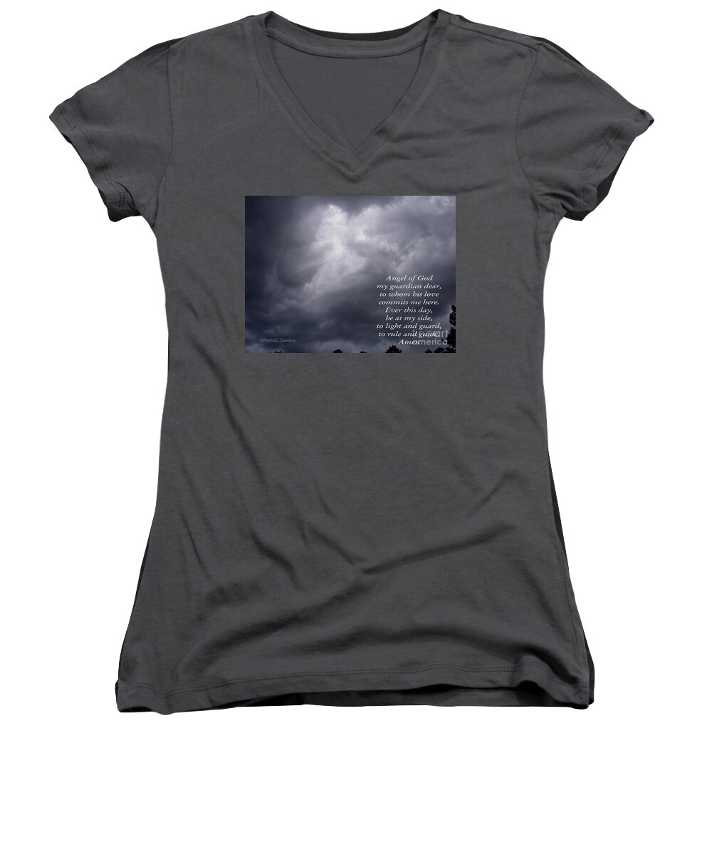 Angels Women's V-Neck featuring the photograph I Believe In Angels by Pat Davidson