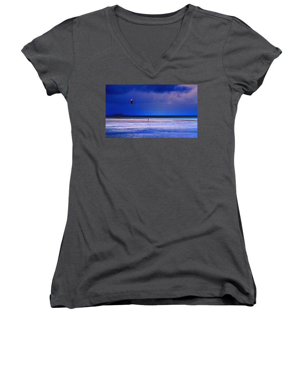 Landscapes Women's V-Neck featuring the photograph If I had Wings by Holly Kempe