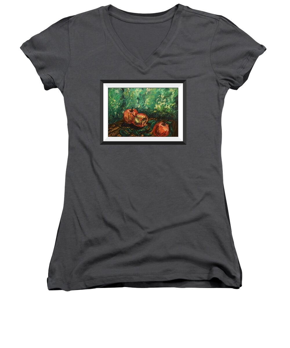 Red Women's V-Neck featuring the photograph Immortality by Ekaterina Druzhinina
