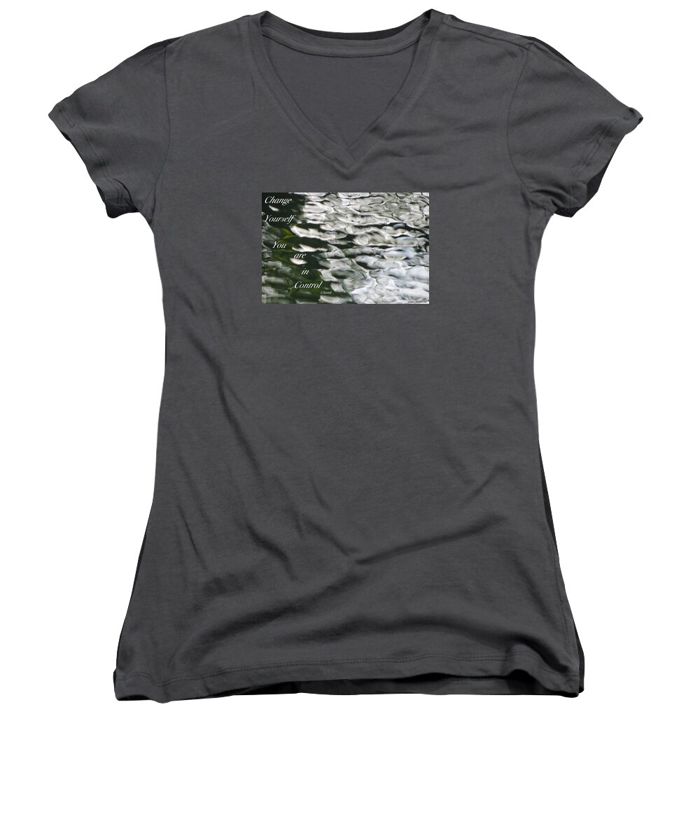  Women's V-Neck featuring the photograph In Control by David Norman