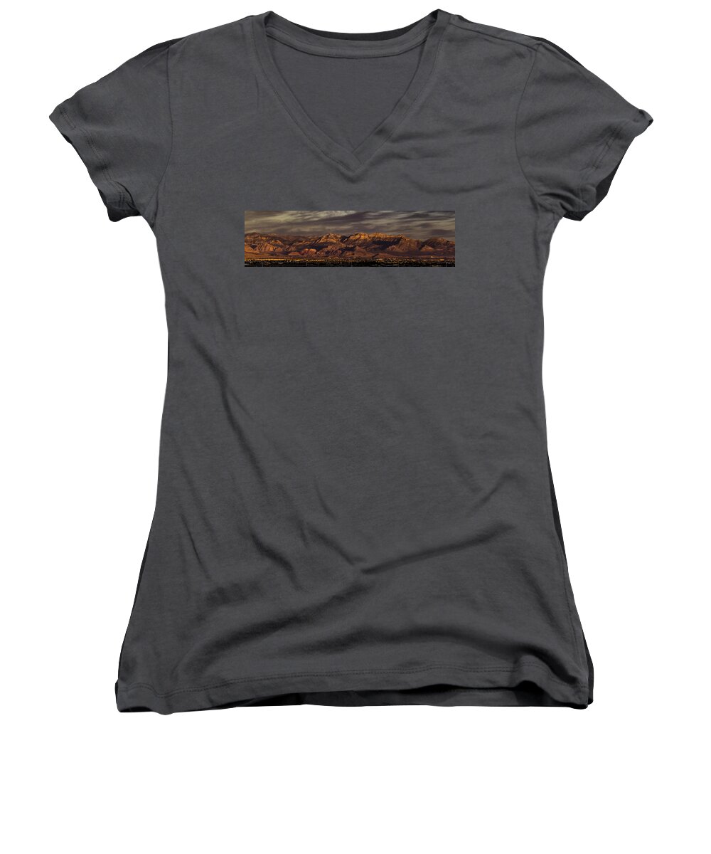 Landscapes Women's V-Neck featuring the photograph In The Morning Light by Ed Clark
