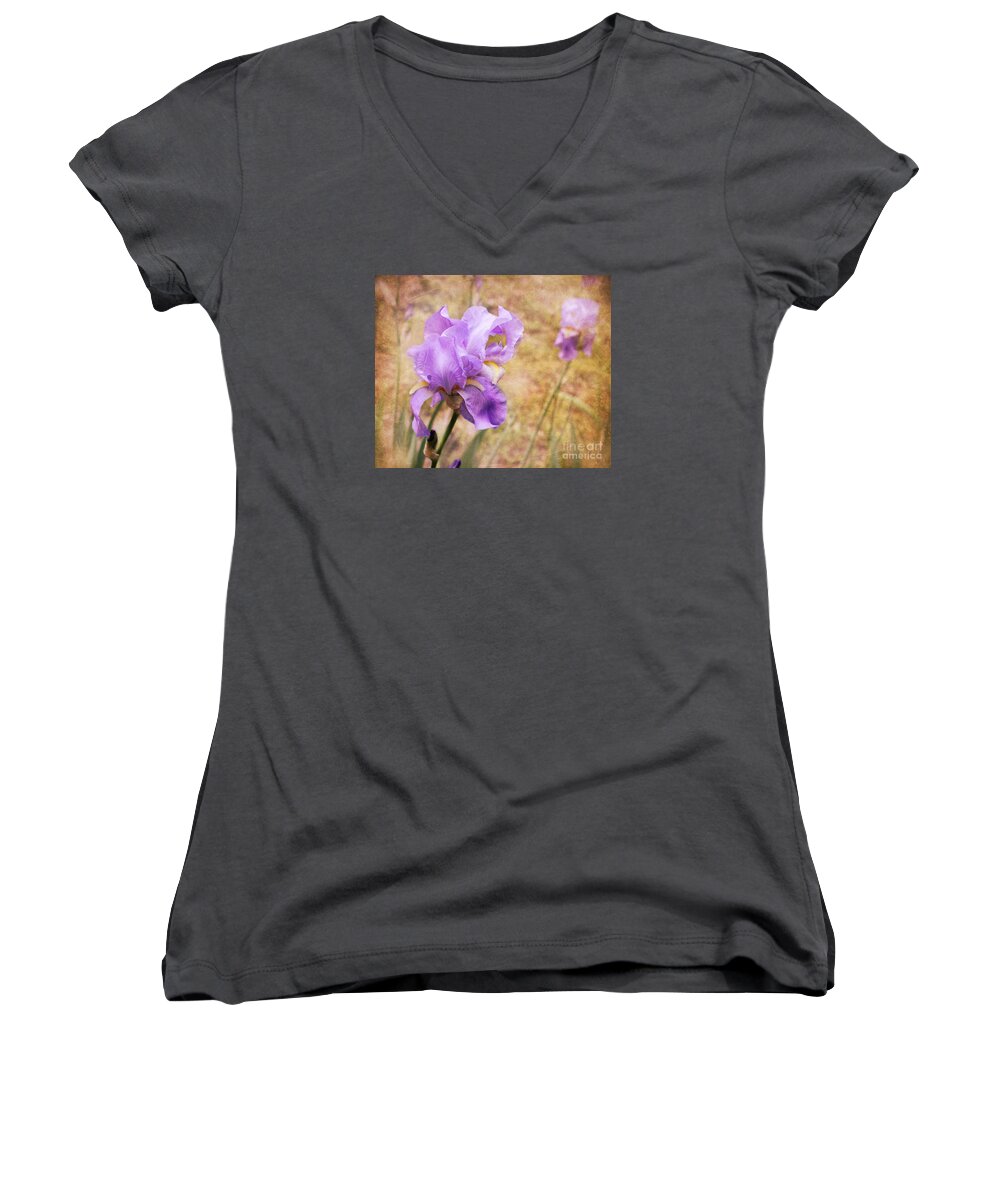 Photo Women's V-Neck featuring the photograph Iris by Lena Auxier