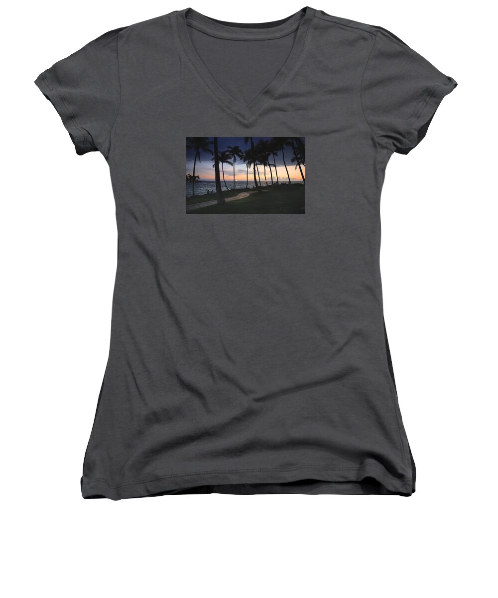 Hilton Waikoloa Village Women's V-Neck featuring the photograph Just Simply Be Mine by Laurie Search
