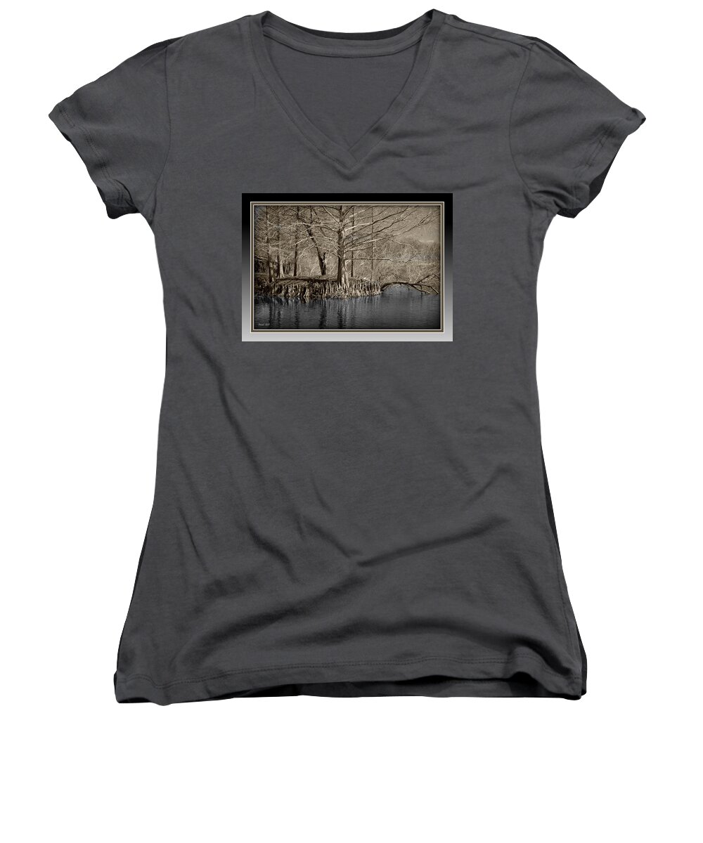 Lake Women's V-Neck featuring the photograph Lake Alice by Farol Tomson