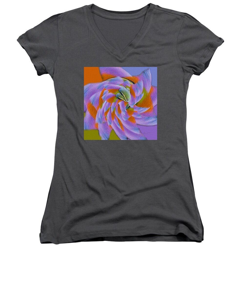  Women's V-Neck featuring the digital art Learning To Fly by Robert J Sadler