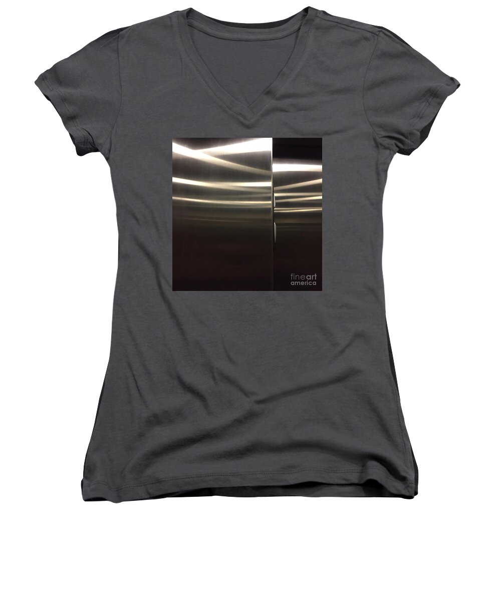 Reflected Light Patterns Contrast Women's V-Neck featuring the photograph Light Series 1-5 by J Doyne Miller